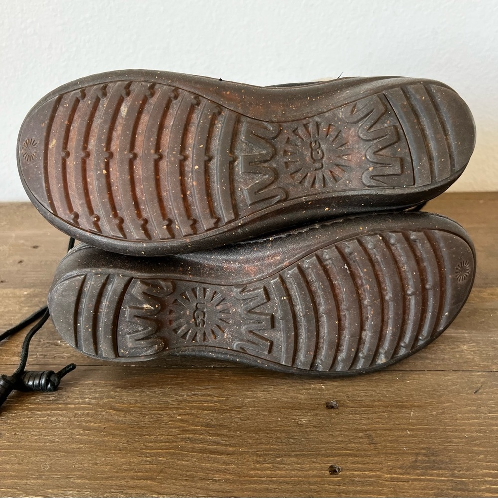 Women's Black Shearling-Lined Winter Ankle Boots - Picture 9 of 13